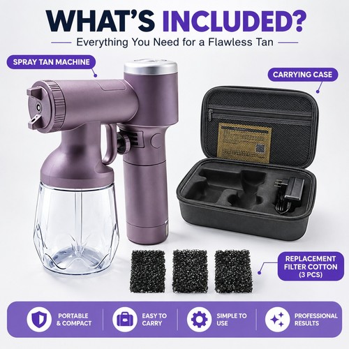 Home spray tan kit - tan, portable